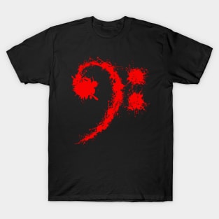 Bass Clef Red - Cool Funny Music Lovers Gift T-Shirt